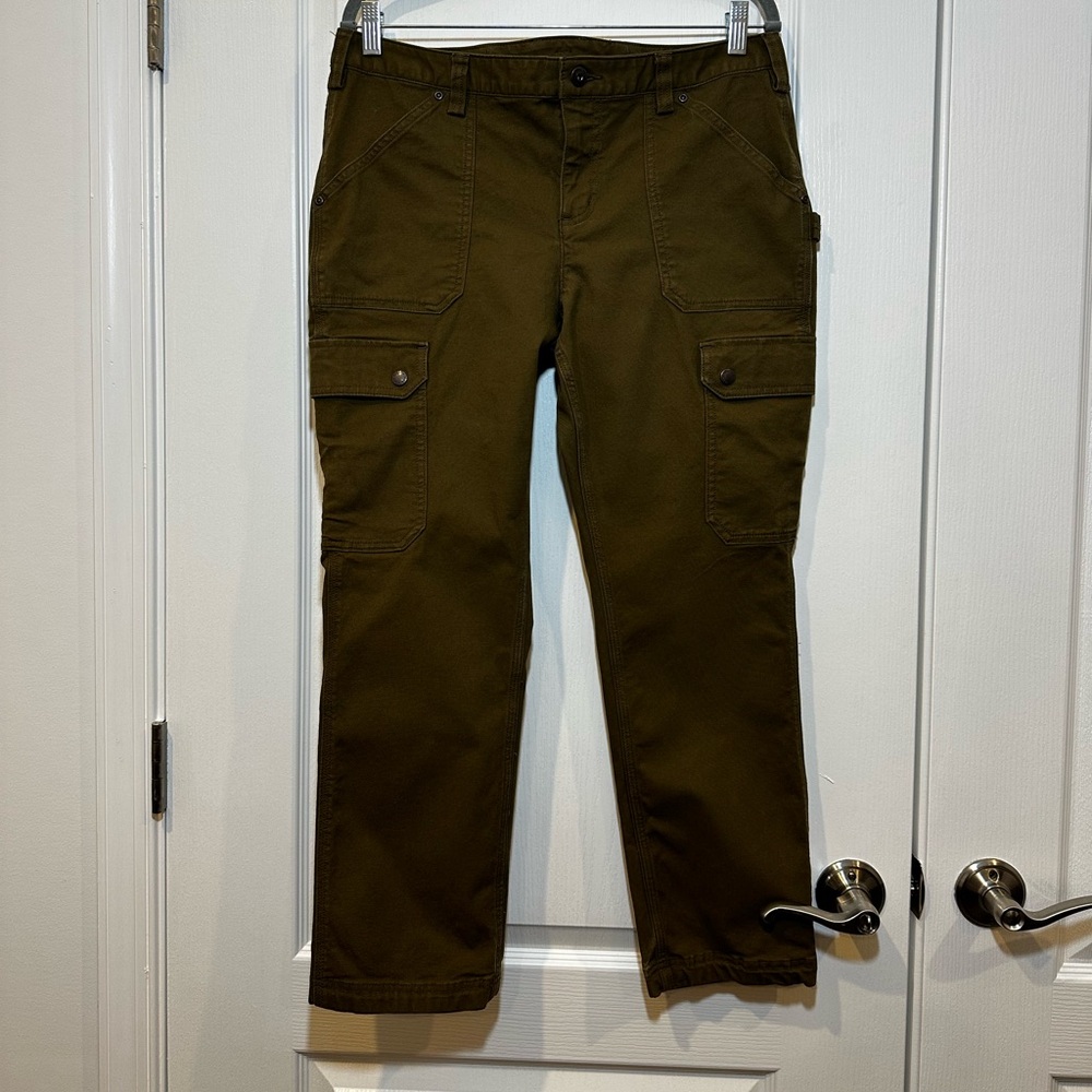 Women’s Duluth Trading Co Olive Cargo Utility Pants